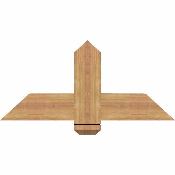 Ekena Millwork Eugene Smooth Timber Gable Bracket, Western Red Cedar, 36"W x 16"H x 5 1/2"D x 5 1/2"F, 11/12 Pitch GBW036X16X0606EUG00SWR - main